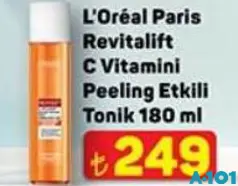L'OREAL PARİS REVİTALİFT C VİTAMİNİ PEELİNG ETKİLİ TONİK 180 ML fiyat ve kampanya bilgisi